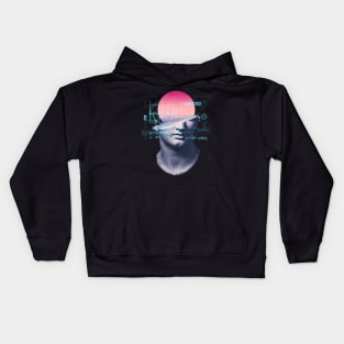 SCULPTURE VAPORWAVE AESTHETIC TECHNOLOGY Kids Hoodie